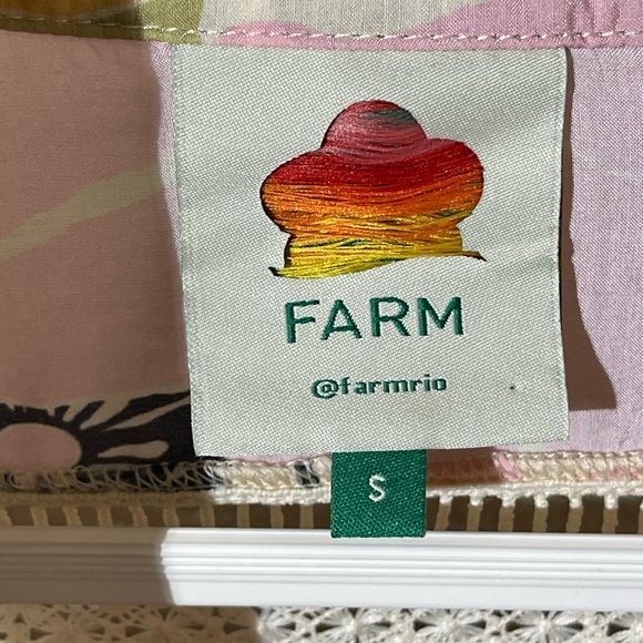 NWOT FARM Rio Pink and Yellow Patterned Blouse - Picture 4 of 7